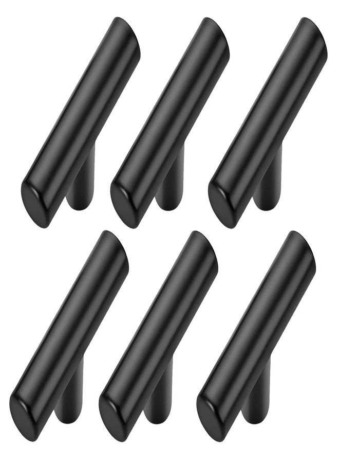STORE 2508 Stainless Steel Cabinet Handles T-Bar T Handles 2 Inches (Matte Black Pack of 6) - Image 1